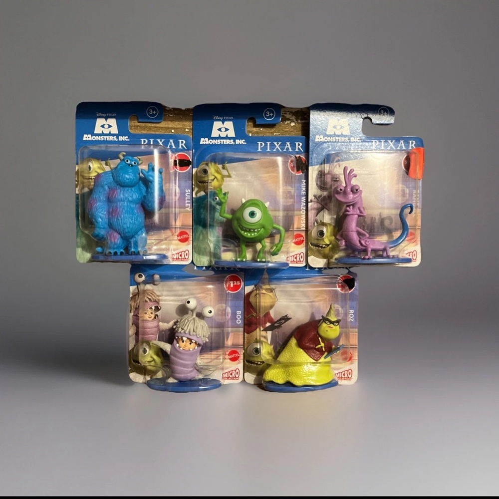 Complete Set - Disney Pixar Monsters Inc. SULLEY MIKE WAZOWSKI BOO Mini Figures